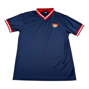 Cooperstown Dreams Park Shirt Mens Large Blue V Neck Baseball Jersey Number 7